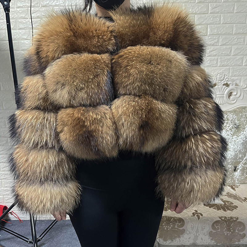 Winter Clothing Plus Size - Plus Size Tops Brown Fur Maomaokong