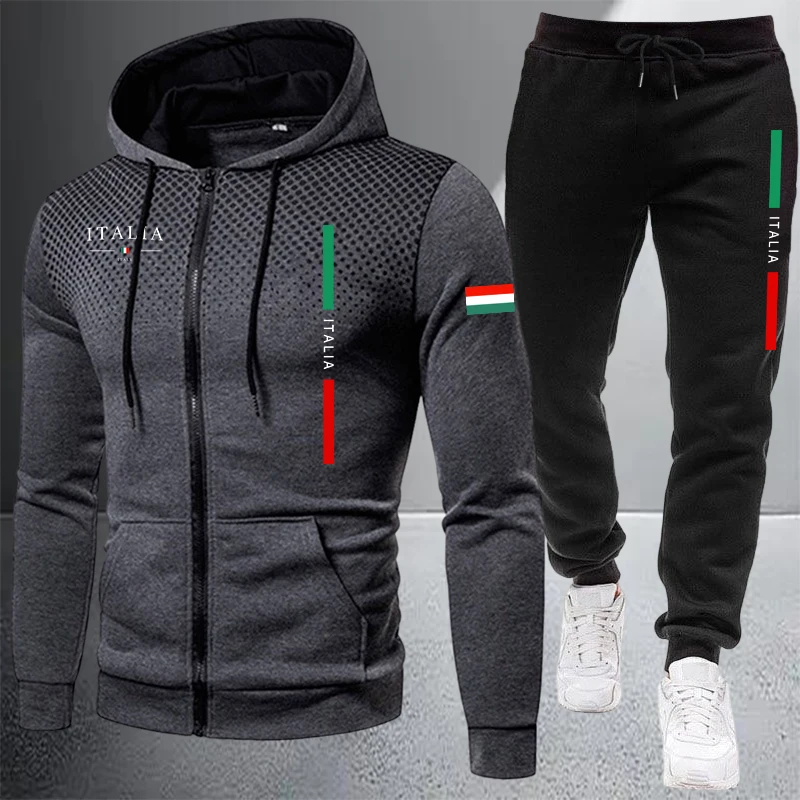 Winter Cloth - Men's Tracksuit Casual Zip Hooded Sweatshirt