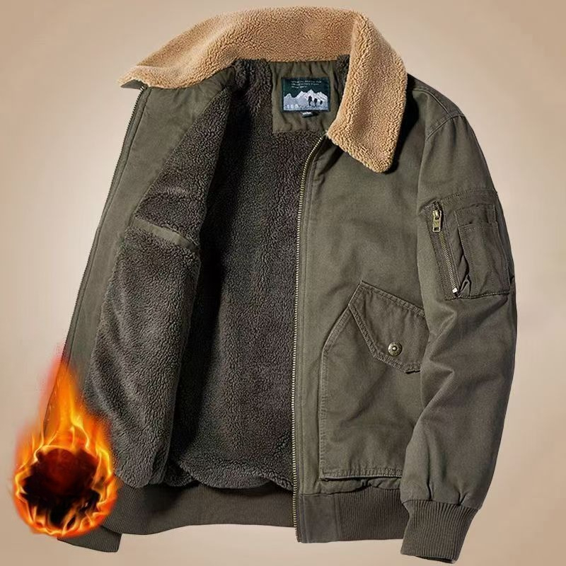 Quality Winter Clothing Bomber Jacket - Fleece Military Jacket Men Warm Coat