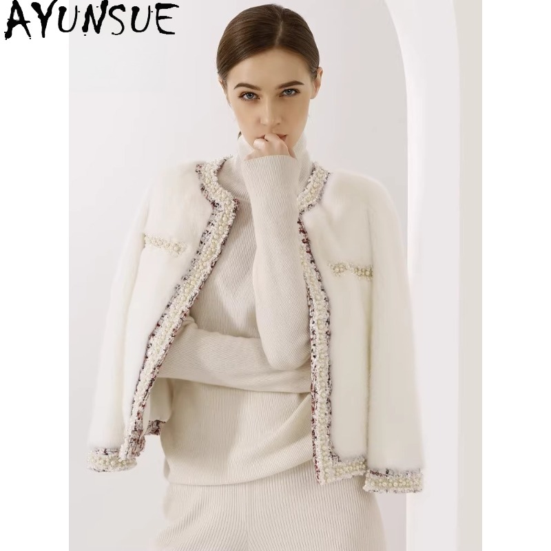 Winter Clothing Label - AYUNSUE Purple Label Mink Fur Coat