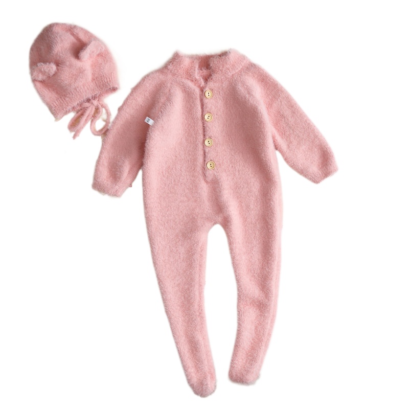 Winter Clothing Label - Unisex Baby Thickened Footed Romper with