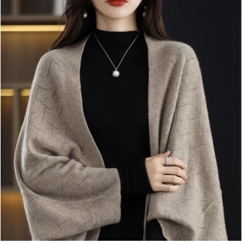 Winter Clothing Label - Autumn Winter Cashmere Wrap Coat Double