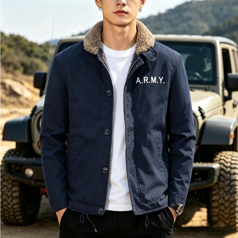 Quality Winter Clothing Bomber Jacket - Men's Fleece Warm Winter Military Coats