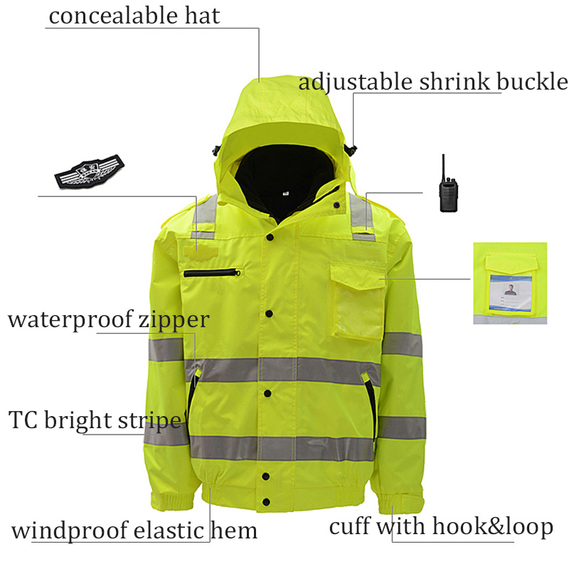 Waterproof Bomber Jacket Hi Vi - Quality Winter Clothing Bomber Jacket 评论和价格