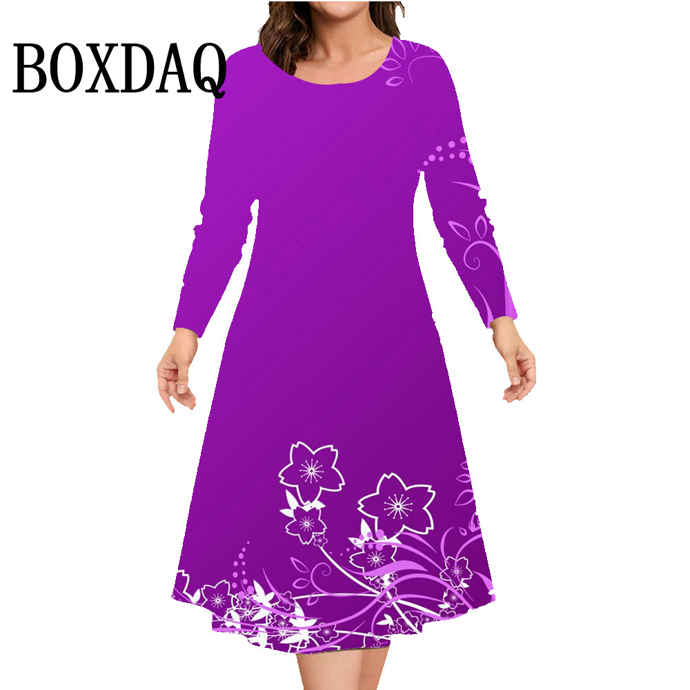 Autumn Winter Long Sleeve Dres - Winter Clothing Plus Size 评论和价格