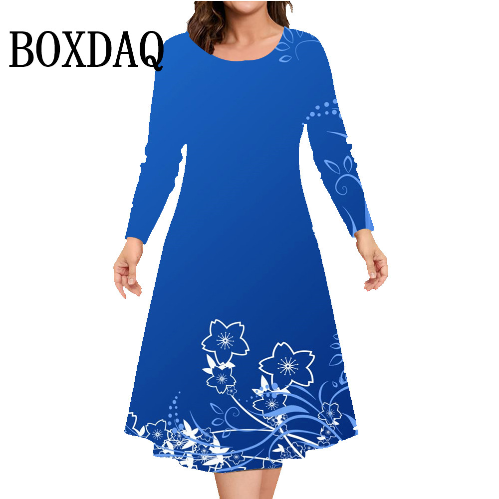 Autumn Winter Long Sleeve Dres - Winter Clothing Plus Size 评论和价格