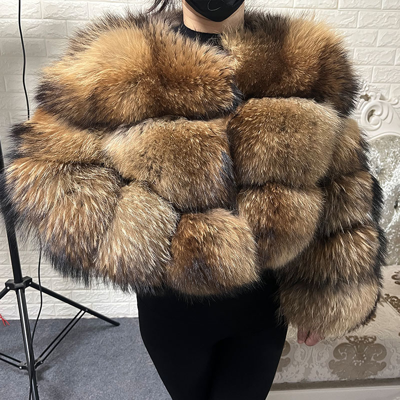 Plus Size Tops Brown Fur Maoma - Winter Clothing Plus Size 评论和价格
