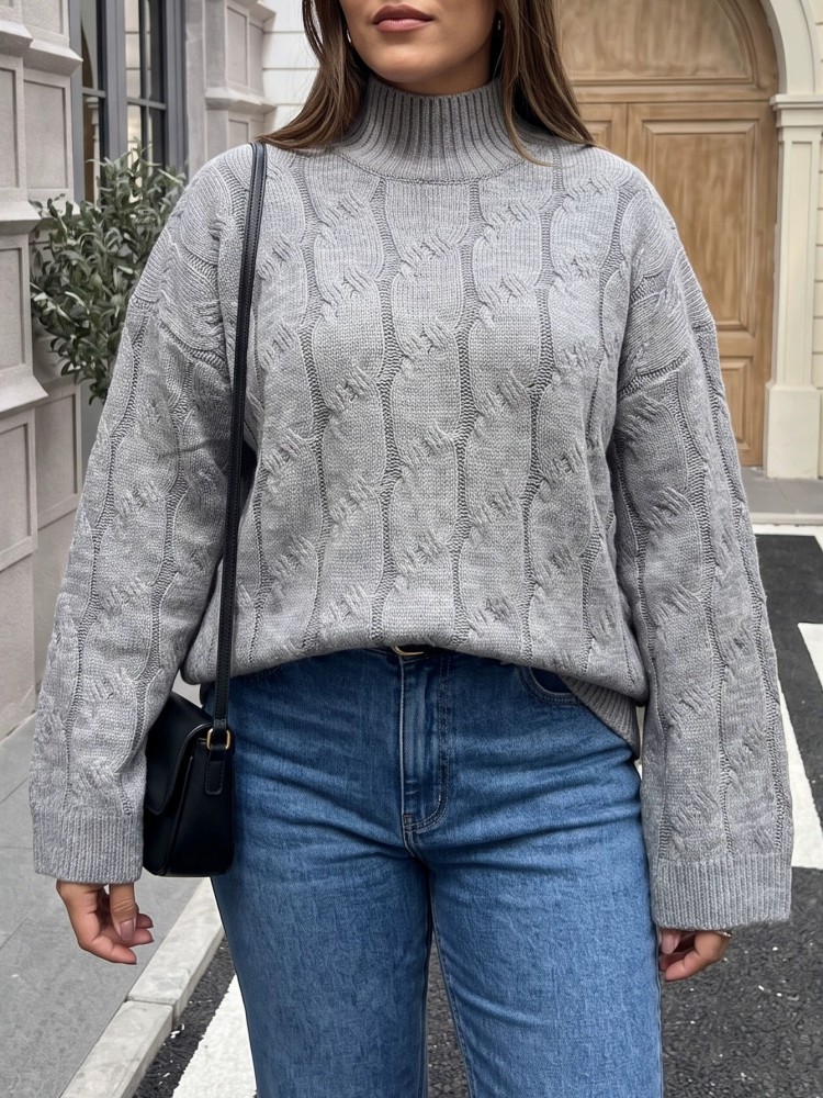 Women's Plus Size Casual Knitt - Winter Clothing Plus Size 评论和价格