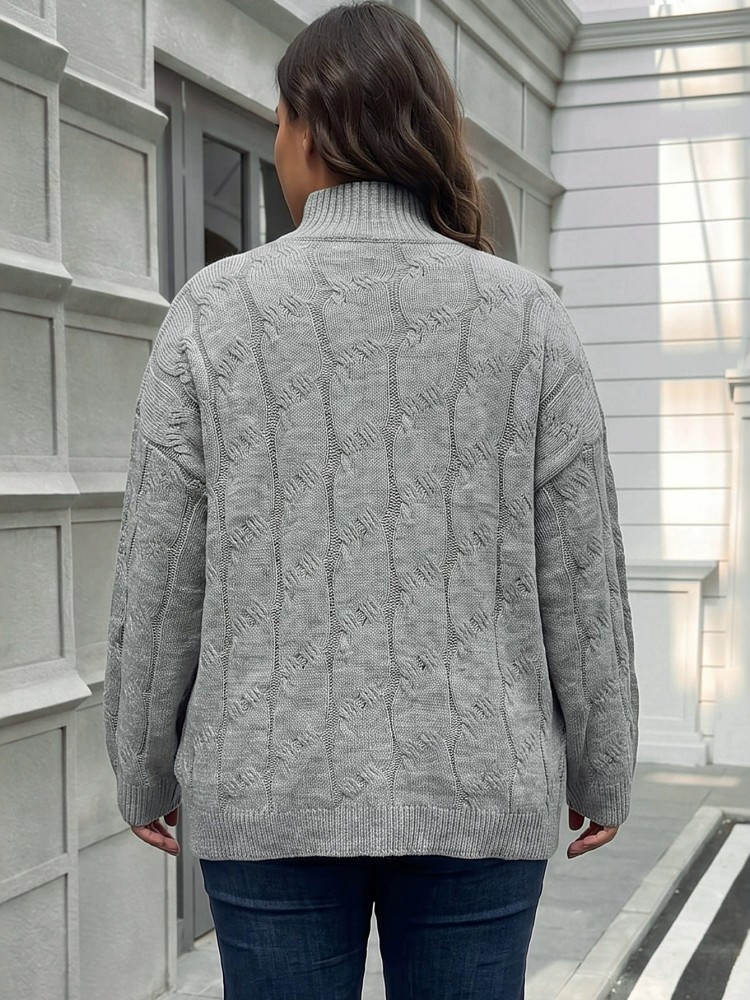 Women's Plus Size Casual Knitt - Winter Clothing Plus Size 评论和价格