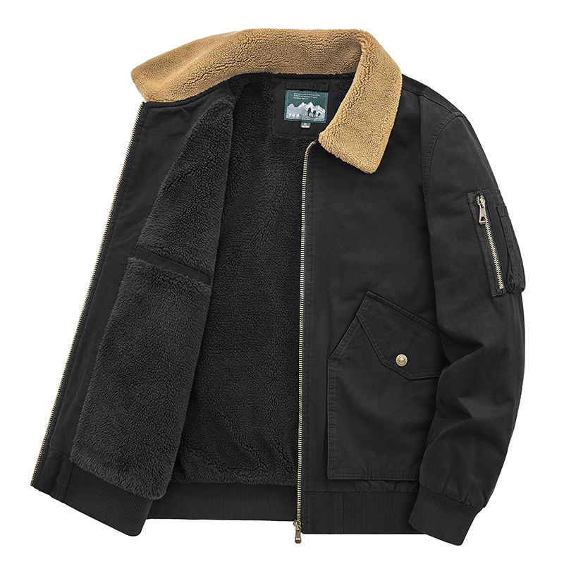 Fleece Military Jacket Men War - Quality Winter Clothing Bomber Jacket 评论和价格