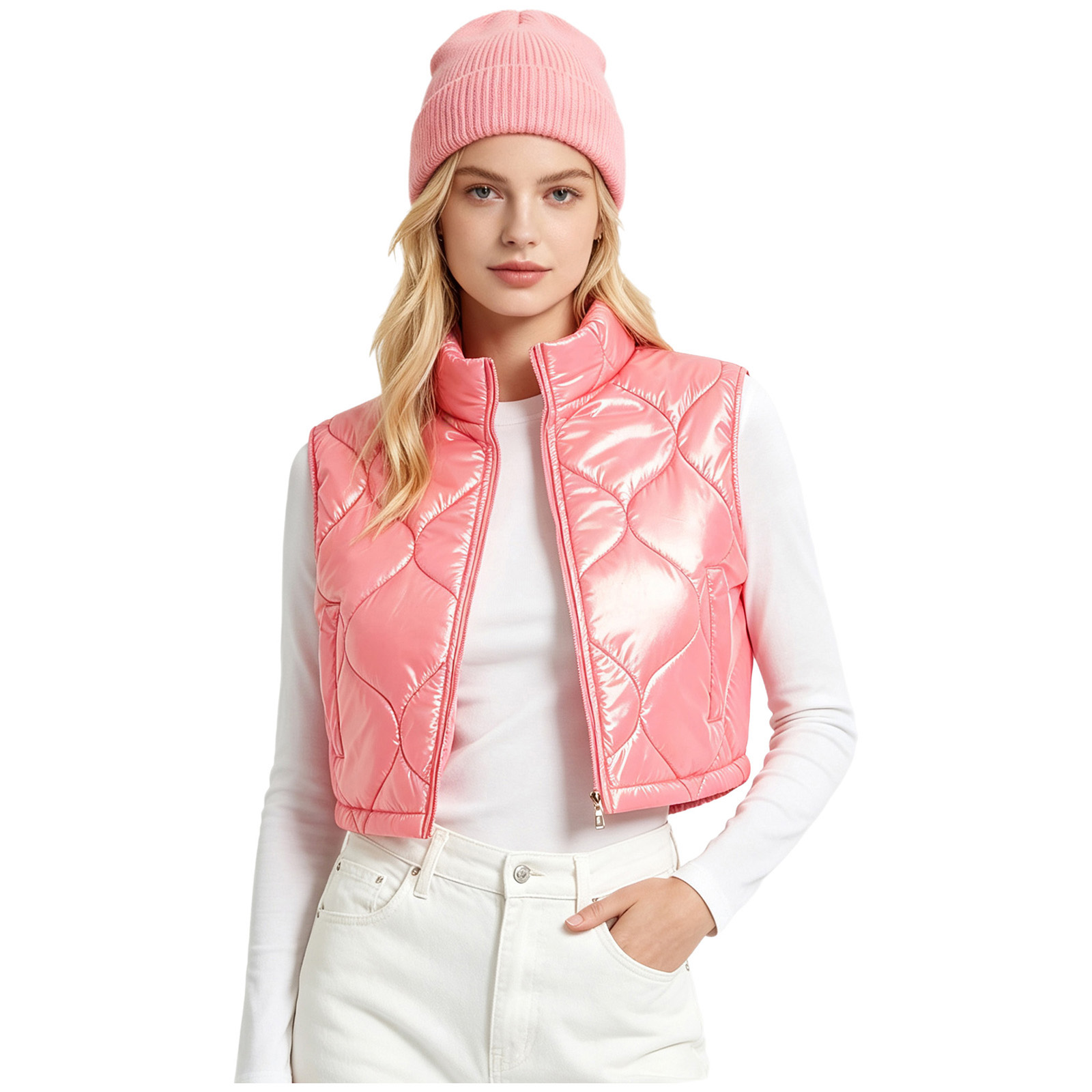 Women Short Coats Vest Sleevel - Padded Vest Gilet 评论和价格