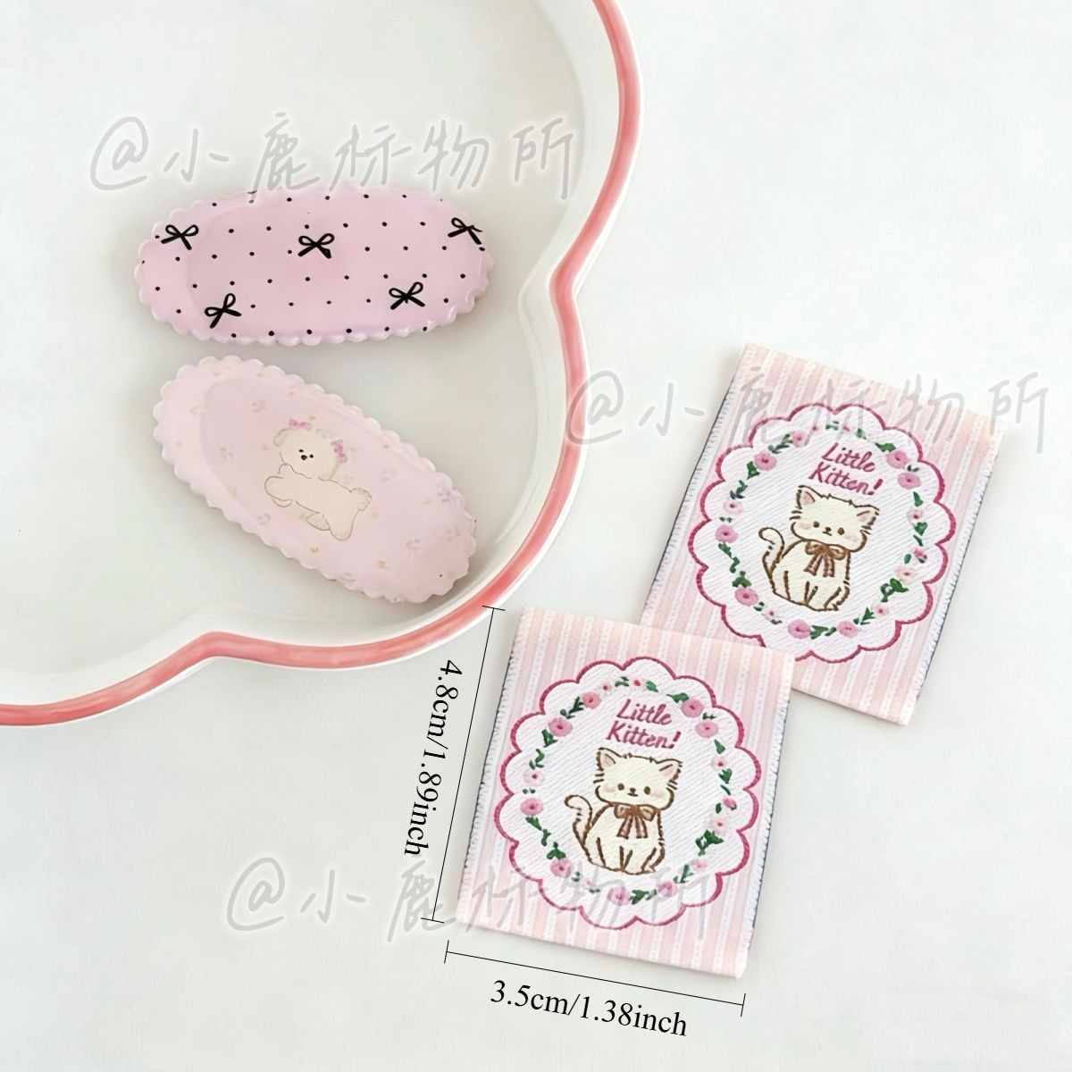 Korean Style Floral Cat with B - Winter Clothing Label 评论和价格