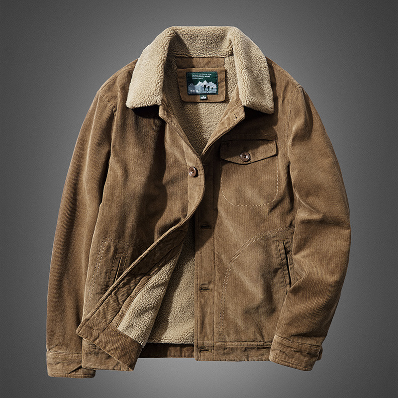 High Quality Warm Corduroy Wor - Quality Winter Clothing Bomber Jacket 评论和价格