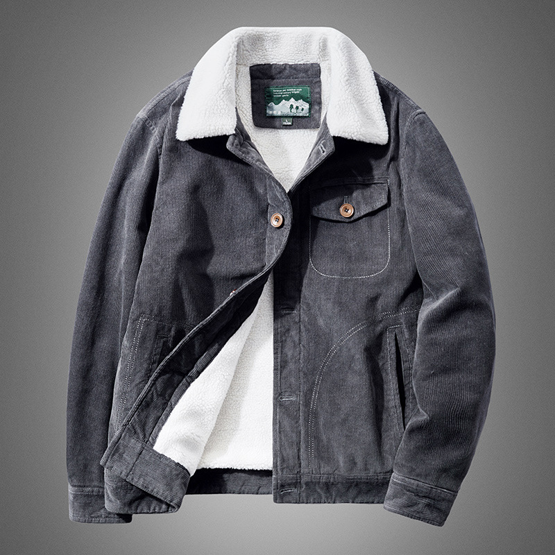High Quality Warm Corduroy Wor - Quality Winter Clothing Bomber Jacket 评论和价格