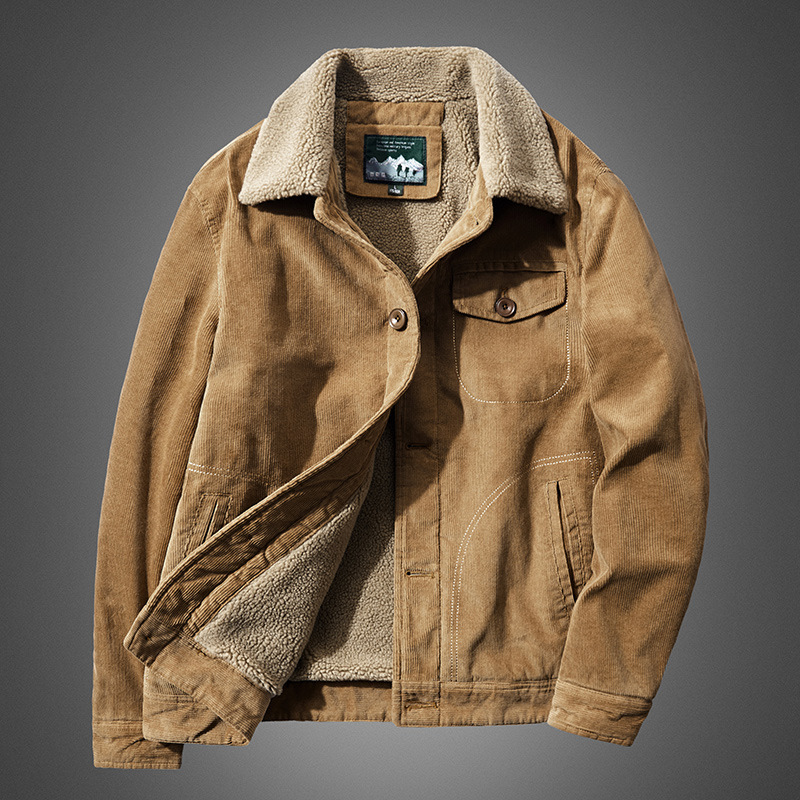 High Quality Warm Corduroy Wor - Quality Winter Clothing Bomber Jacket 评论和价格