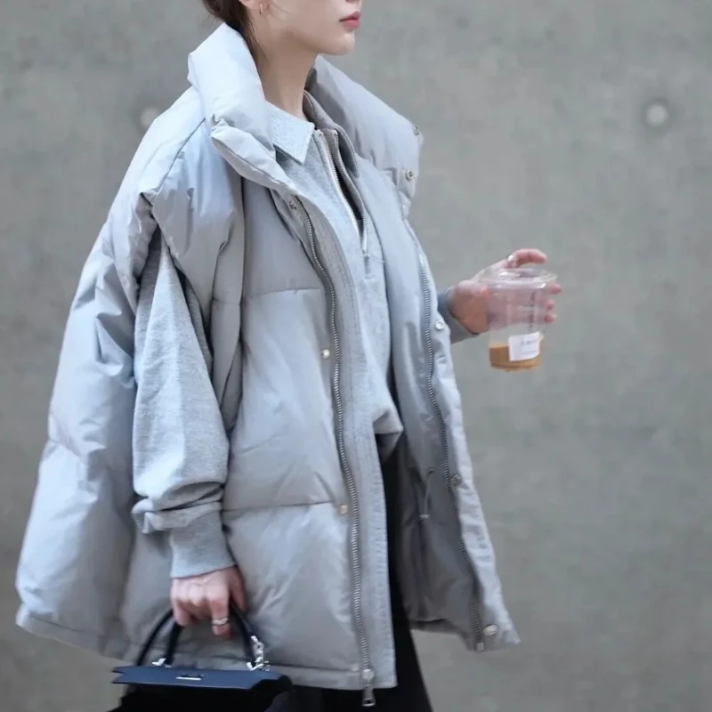 Solid Color Zipper Women's Ves - Padded Vest Gilet 评论和价格