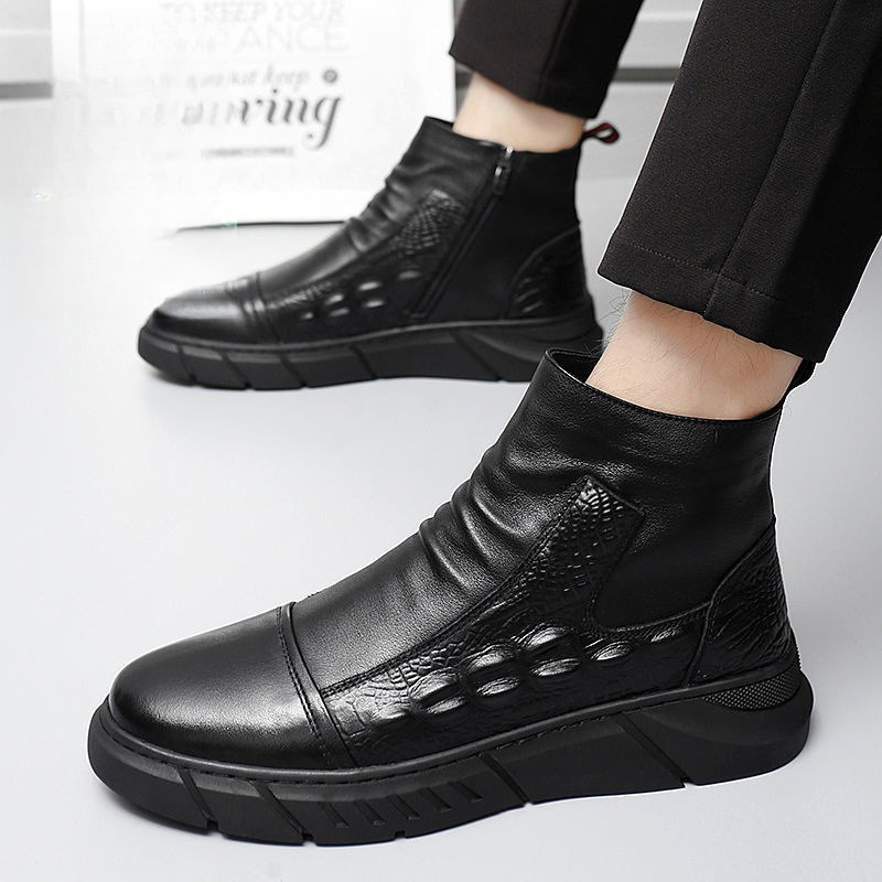Men's High Top Boots with Wool - Winter Cloth 评论和价格