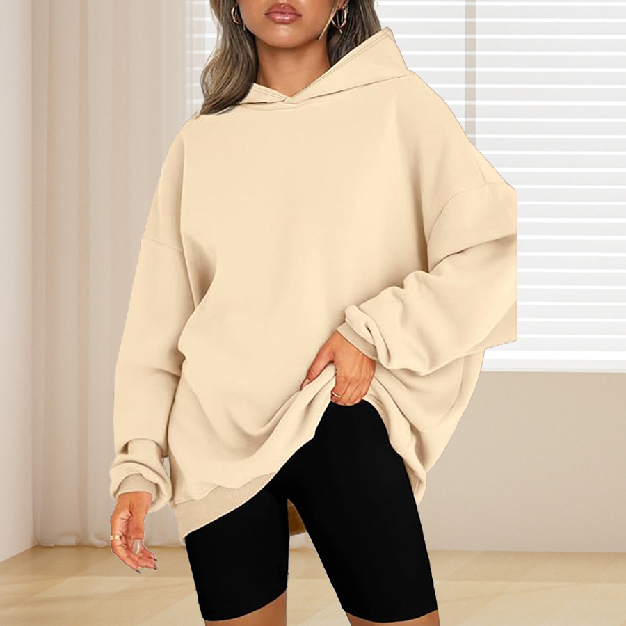 Plus Size Basic Solid Color Ho - Winter Clothing Plus Size 评论和价格