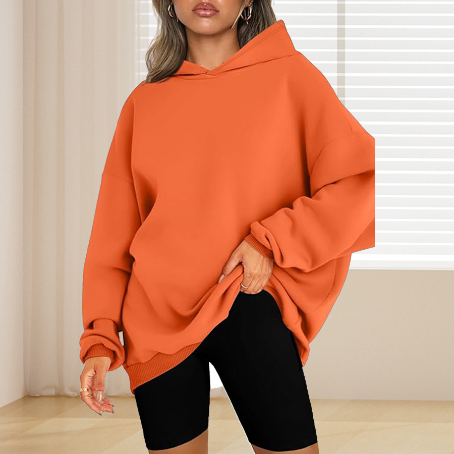 Plus Size Basic Solid Color Ho - Winter Clothing Plus Size 评论和价格