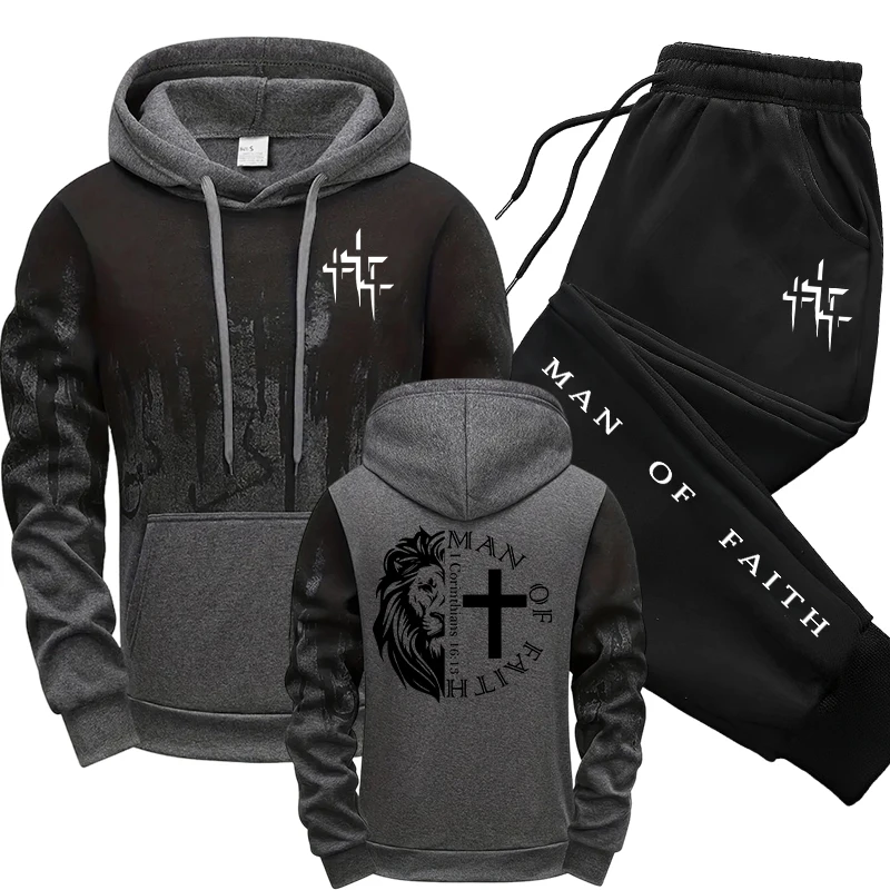 Man of Faith Pattern Men's Set - Winter Cloth 评论和价格