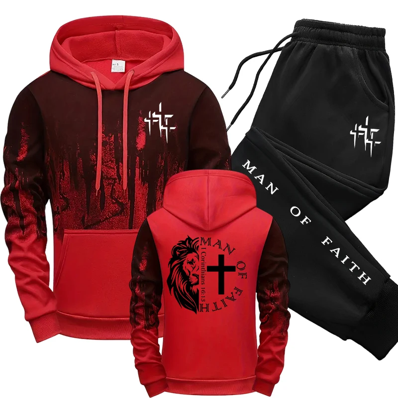Man of Faith Pattern Men's Set - Winter Cloth 评论和价格